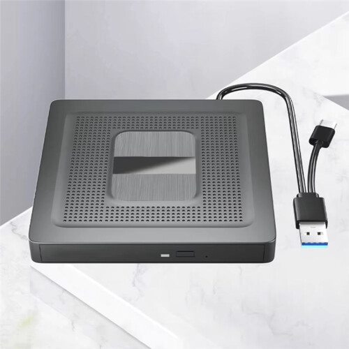 External CD DVD Drive USB 3.0 Type-C CD Burner External Optical Drive Free Drive DVD CD Player for PC Laptop