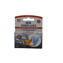 Ear Plugs Super Soft Comfortable, Helps Prevent Flight Ear Discomfort Safe Disposable Soft Latex Free Silicone Earplugs (Blue, Small)