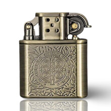 Vintage Copper Zorro Metal Oil Lighter - Elegant Design, Refillable & Windproof, Durable Wick Lighter with Classic Aesthetics Ideal for Camping