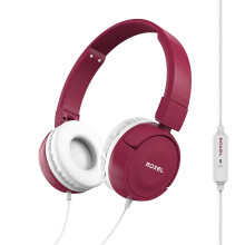 RX110 Lightweight Wired Foldable Headphones with Mic & Volume Control, On-Ear Headphones, Ergonomic Design, Answer Incoming Calls, Compatible with