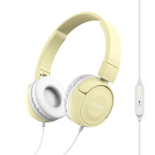 RX110 Lightweight Wired Foldable Headphones with Mic & Volume Control, On-Ear Headphones, Ergonomic Design, Answer Incoming Calls, Compatible with