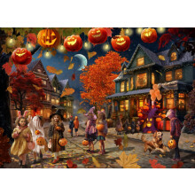 Halloween Night Jigsaw Puzzle 1000 Piece - Fully Interlocking & Randomly Shaped Pieces
