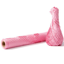 Pink Packaging Paper 12'' x 33' Honeycomb Cushioning Wrap Perforated for Gift Wrap Filler Art Crafts DIY Birthday Wedding Baby Shower