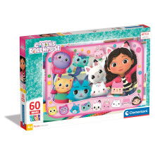 Jigsaw Puzzle Gabby'S Dollhouse 60 Maxi Pieces - Supercolor Puzzle For Children 4-6 Years, Cartoon, Gift For Boy/Girls, Doll, Puzzle For Kids, Made In
