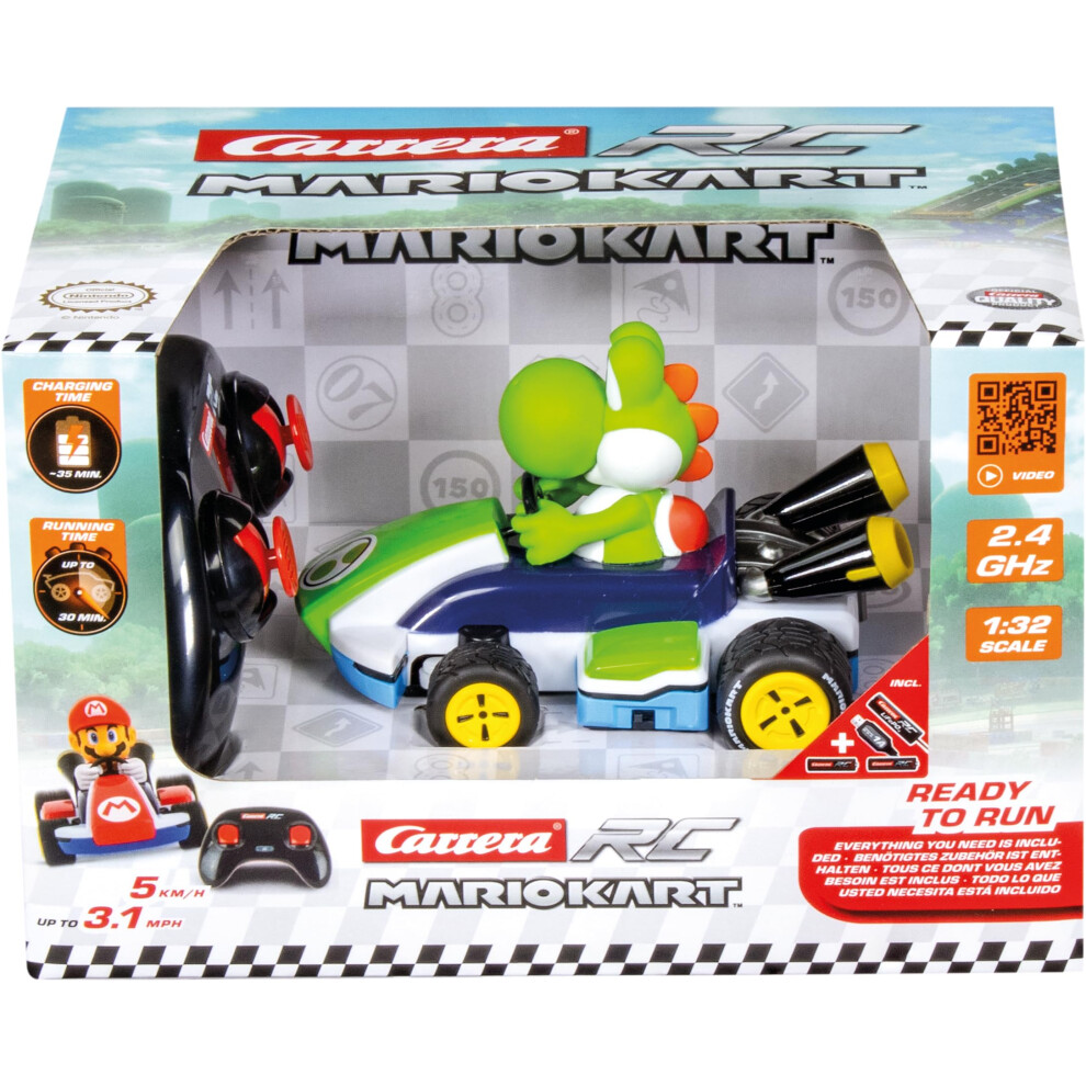 Carrera Rc Mario Kart 370320002-2,4Ghz Mario Kart Race Kart 1:32 - Yoshi With Precise 2.4Ghz Control -1:32 Scale - Length: 12Cm Width: 8Cm Height: 8Cm - Image 3