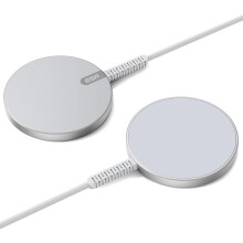 for Wireless Charger, MagSafe-Compatible Charger,15W iPhone Charger Pad for iPhone 15/14/13/12 Series,Galaxy S25 series,AirPods 4/3/Pro, Sliver,2 Pack