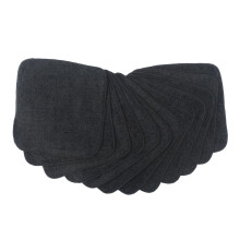 Bamboo Cotton Terry Wipes 20x20 cms Face Cloth Washable reuseable Baby Wipes (Black)
