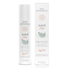 NEW – Baie Botanique Soleil Bébé – Organic Mineral Baby & Children Sunscreen SPF 50 – Non-Nano Zinc Oxide – Sunflower & Jojoba – Unscented