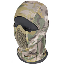 Airsoft Balaclava Mesh Mask, Full Face Protection Ninja Style Paintball Face Mask for Airsoft Paintball CS Hunting Cycling Motorcycle, Camo