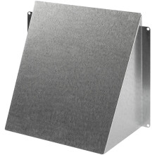 8" x 8" Inch / 200 x 200 mm Galvanized Steel Hood Vent - Rectangular External Ventilation Vent Grid - Metal Outdoor Air Vent Cap - Duct Cover