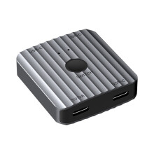 USB-C voor Bidirectionele Splitter 1 Ingang 2 Uitgangen / 2 Ingangen 1 Uitgang voor Switcher 8K 60Hz 100W PD 10Gbps voor Laptop, Tv en