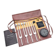 Stimmgabel-Set für Heilung, 128 Hz, 136,1 Hz, 256 Hz, 384 Hz & Aktivator für Heilung, Klangtherapie, Körpererhaltung