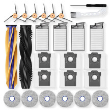26 Piezas de Repuesto para Aspiradora Robot para X60 Ultra: Cepillo Lateral Principal, Filtro HEPA, Mopa, Bolsa para Polvo y Accesorios.