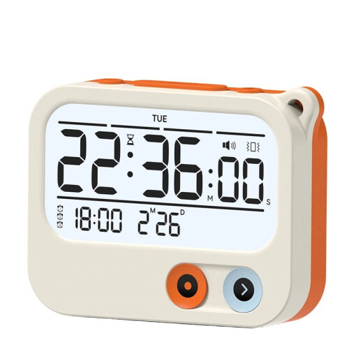 Silent Vibration Portable Vibrating Alarm Clock and Timer, Battery Powered Digital Clock with Backlight, 3 Alarm Modes 1