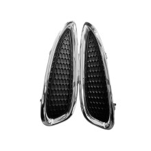 1 Paire de Garnitures Chromées pour Pare-Chocs Avant de Voiture pour Great Wall ORA Good Cat 2021-2024, Enjoliveur Nid D'Abeille pour Feux