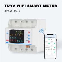 3 Phase Tuya WiFi Bi-Directional Power KWh Meter Leakage over Under Voltage Protector Relay