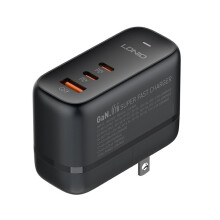 LDNIO Ładowarka 65 w USB-C, Wielofunkcyjny Zasilacz Podróżny GaN 65 w USB Typu C, Adapter Wtyczki Podróżnej UE, Wielka Brytania, USA, Przewód