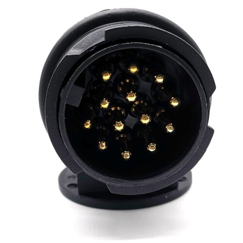 13-Pin Trailer Plug and Socket Complete Kit-Trailer Electrical Connector (Includes Bracket and Cable Ties), for Trailers 2