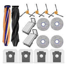 16 Pcs for X60 Max Ultra Robot Vacuum Spare Parts Main Side Brush Hepa Filter Mop Dust Bag Accessories