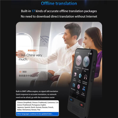 Portable Language Translator Device S85 with 138 Languages Voice ...