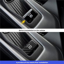 Real Carbon Fiber Electronic Handbrake Parking P Button Cover Trim for Charger 2024-2026 Interior Accessories