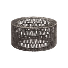 Rattan Lamp Shade, Boho Woven Lampshade for Pendant Light Chandelier Floor Lamp Black L