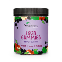 Iron Gummies for Kids and Adults | 97% Fruit | Immunity & Energy Supplements | NO Sweeteners | NO Added Sugar or Gelatine | Vegan | 90 Gummies