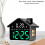 Voice Control Digital Alarm Clock Date Week Brightness Adjustment Electronic Table Clock with Night Light 12/24H 5