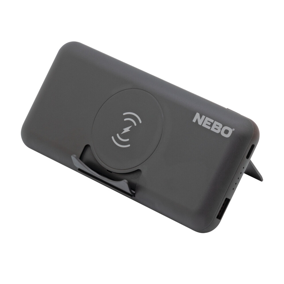 Nebo Power Nebo 10K Wireless Powerbank - 10,000Mah Qi Charger With Usb-C Pd, Kickstand & Phone Holder, Multi - Image 11