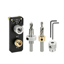 Bohrschablone für Aluminiumprofile mit M6- und M8-Stufenbohrern für Profile der Serien 20, 30 und 40 Nach Europäischer Norm