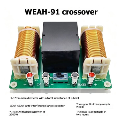 2500W Bas Subwoofer Frequentieverdeler Professionele Luidspreker Crossover Luidsprekerfilter Hifi Stereo Luidspreker 2