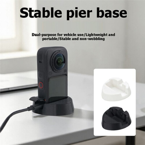 For  X6 Camera Support Base Desktop Non-Slip Holder Stand Portable Car Fixed Shooting Bracket Accessory White 1