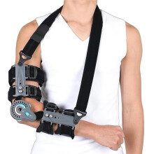 Hinged Elbow Brace, Post Op ROM Elbow Immobilizer with Sling for Cubital Tunnel Syndrome, Tendon Rehabilitation Right