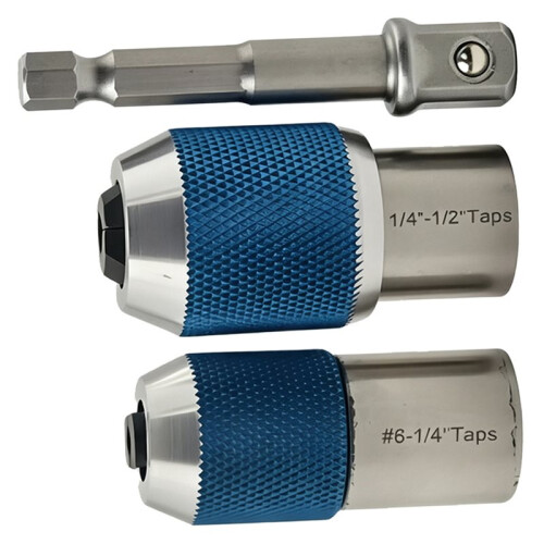 3pcs Tap Socket Set for Taps, Reamers, and Screw Extractors with 3/8" Socket Adapter 2