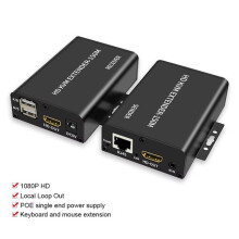 150M -Compatible KVM Extender over RJ45 Cat5e/6 Ethernet 1080P USB Extende to RJ45 Extension Adapter EU Plug