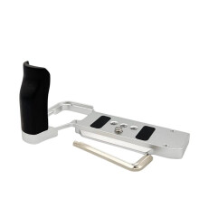 Camera Quick Release L Plate Base Hand Grip L Shape Grip for A7C2 Camera Accessories Black+Silver