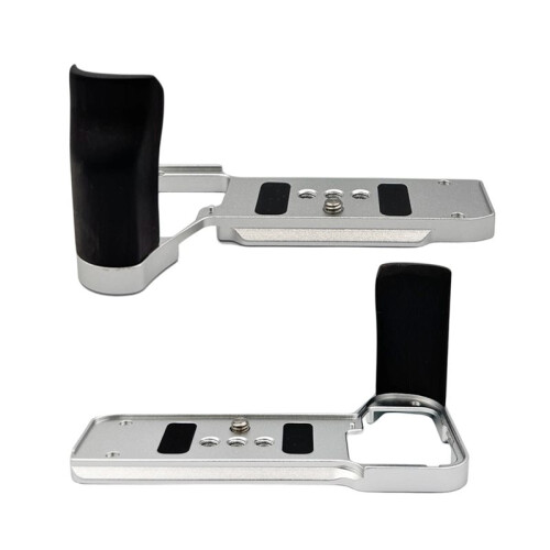 Camera Quick Release L Plate Base Hand Grip L Shape Grip for A7C2 Camera Accessories Black+Silver 1