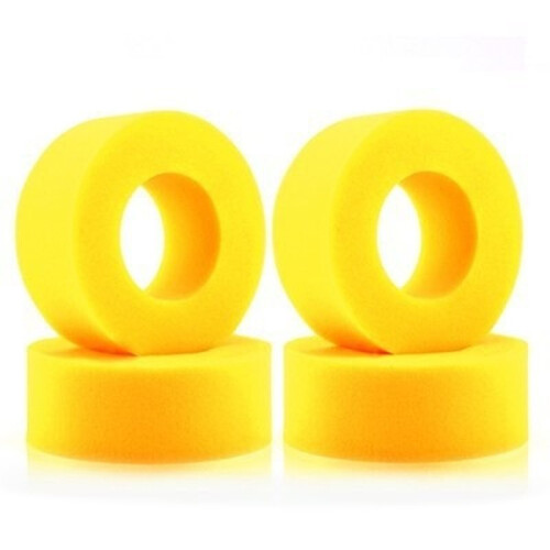 Inserções de Espuma Externa Macia de 1,9 Polegadas (4 Peças) para Pneus de Roda de 1,9 Polegadas de RC Crawler para Axial SCX10 90046 TRX4 Amarelo