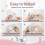 10-Pack Breast Pump Replacement Parts for  M5 - 24mm Double-Sealed Flanges + 15/17/19/21mm Inserts 6