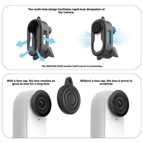Protective Case for  GO 3S Thumb Camera - Pin-Style Lens Cover Shockproof Shell Accessories 2
