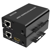 Extensor KVM Compatível com de 150M sobre Ethernet Cat5e/6 RJ45 1080P USB para Adaptador de Extensão RJ45 com Plugue UE