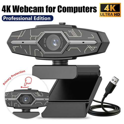 4K Webcam Autofocus Streaming Web Cam Video Camera with Microphone for PC Laptop 1