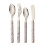 4Pcs Acrylic Handle Flatware Set Stainless Steel Cutlery Knife Fork Spoon Marbling 1