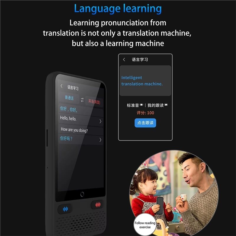 Portable Language Translator Device S85 with 138 Languages Voice ...