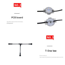 Guirlande Lumineuse LED Multicolore 40 mm Étanche pour Éclairage Paysager Extérieur, 24 V RGB, Idéale pour les Lieux de Divertissement