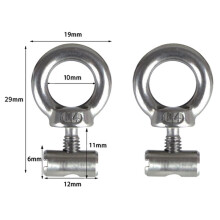 Lot de 8 Crochets pour Passepoil, Crochets D'Auvent en Acier Inoxydable de 6 mm et Butées Keder avec Mousqueton pour Caravane
