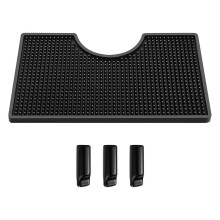12" Drip Tray PVC Bar Mat for 3" Beer & Countertop Spill Control, Odorless Food-Grade