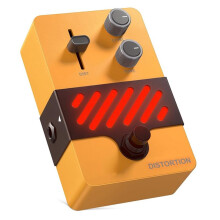 Pedal de Distorsión para Guitarra, Pedal de Distorsión de Rock Clásico con Control DIST/LEVEL/TONE, True Bypass para Guitarra Eléctrica