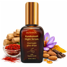 Kumkumadi Night Serum | Retinol & Niacinamide Face Serum for Anti Ageing & Glowing Skin | Overnight Treatment for Dull & Dehydrated Skin | Lightweight