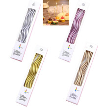 Spiral Birthday Candles, 24 Pieces Birthday Candles Cupcake Candles, Long Cake Candles, Birthday Candles Decorations for Children and Adults, Baby